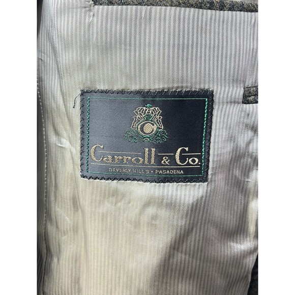 Carroll & Co. ‘Crestwood’ Men Blazer 42L Italian Cashmere Woven Windowpane Check - Picture 9 of 14